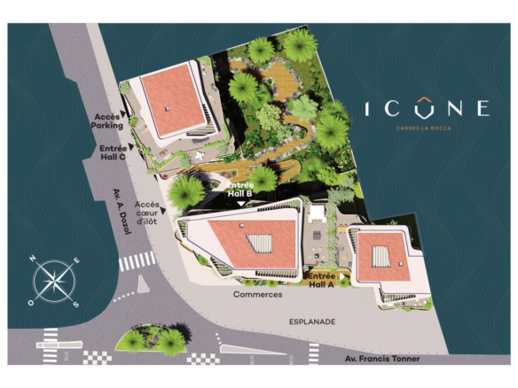 New Three-Bedroom Apartment with Sea View in the ICÔNE Residence, Cannes