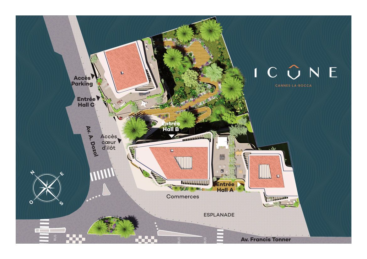 New Three-Bedroom Apartment with Sea View in the ICÔNE Residence, Cannes